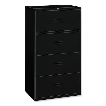 Hon 36" W 4 Drawer File Cabinet, Black, A4/Legal/Letter H484.L.P